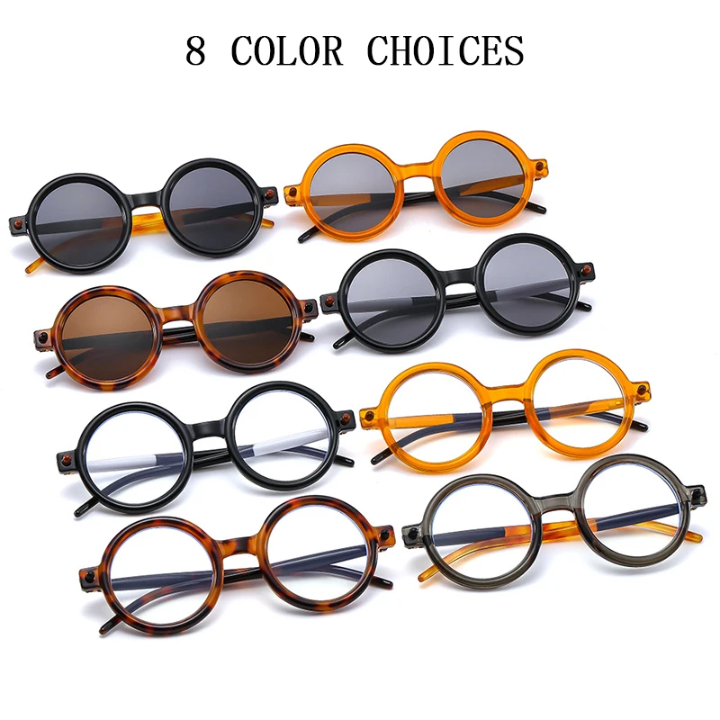 Retro Round Sunglasses For Men Vintage Fashion Sunglasses Women  Luxe Trending Blue Light Blocking Glasses Gafas De Sol Hombre