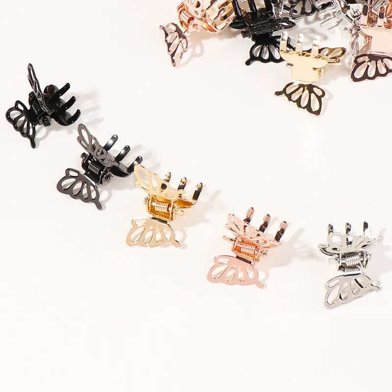 5pcs Mini Metal Butterfly Hair Clip Retro Bangs Fixed Clip Hair Grasping Fashion Mini Hairpin Grab Women Girls Hair Accessories