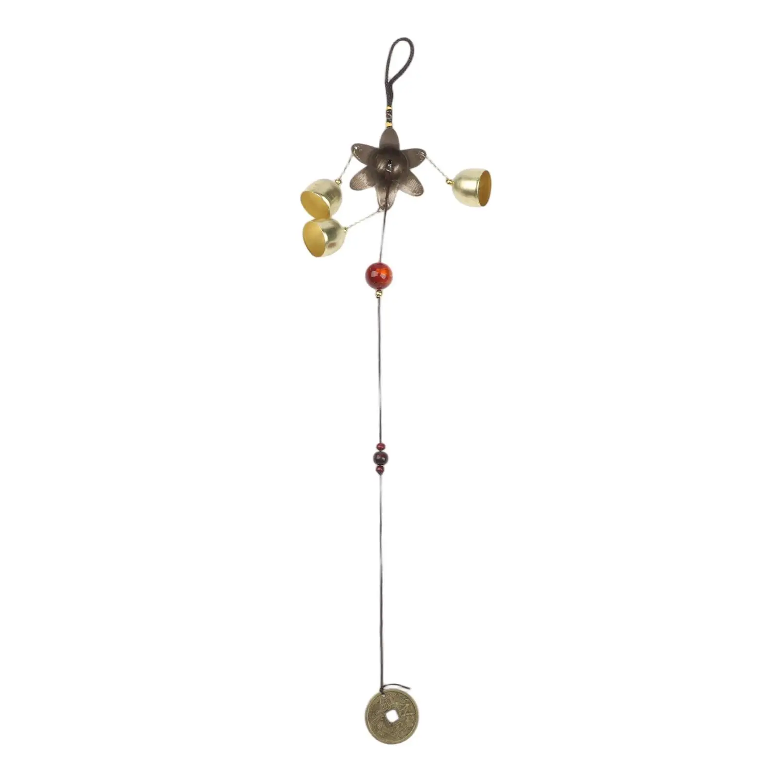 Decoration Wind Chime Charming Copper Alloy Decor Door Home Metal Ornament Outdoor Sounds Sweet 3 Pcs Yard 48cm