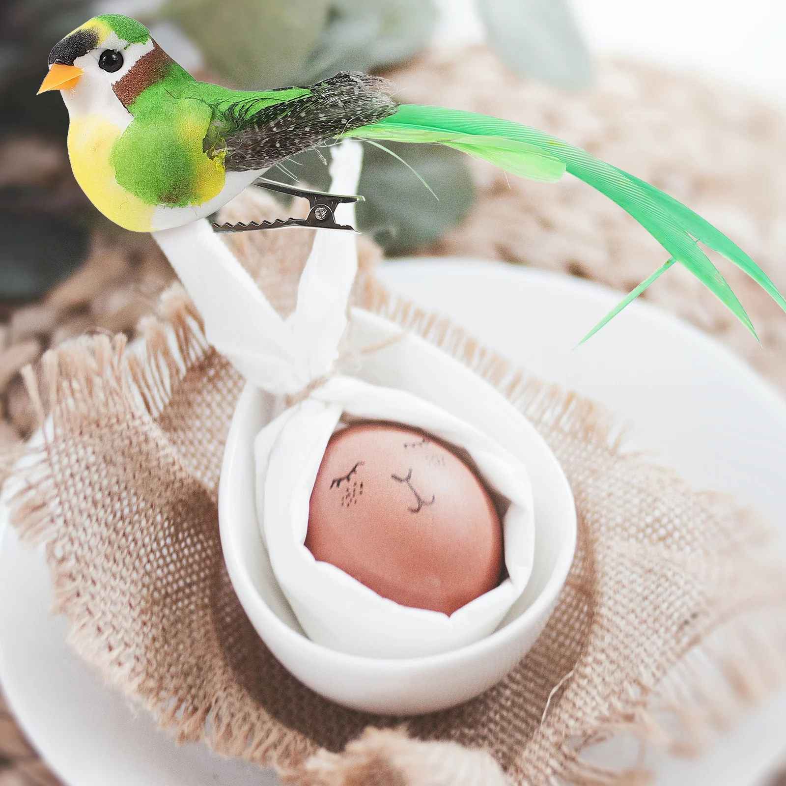 

12 pcs Foam Baby Bird Models Lifelike Realistic Easter Party Decorations Desktop Tabletop Home Office Decor Adorable Handicrafts