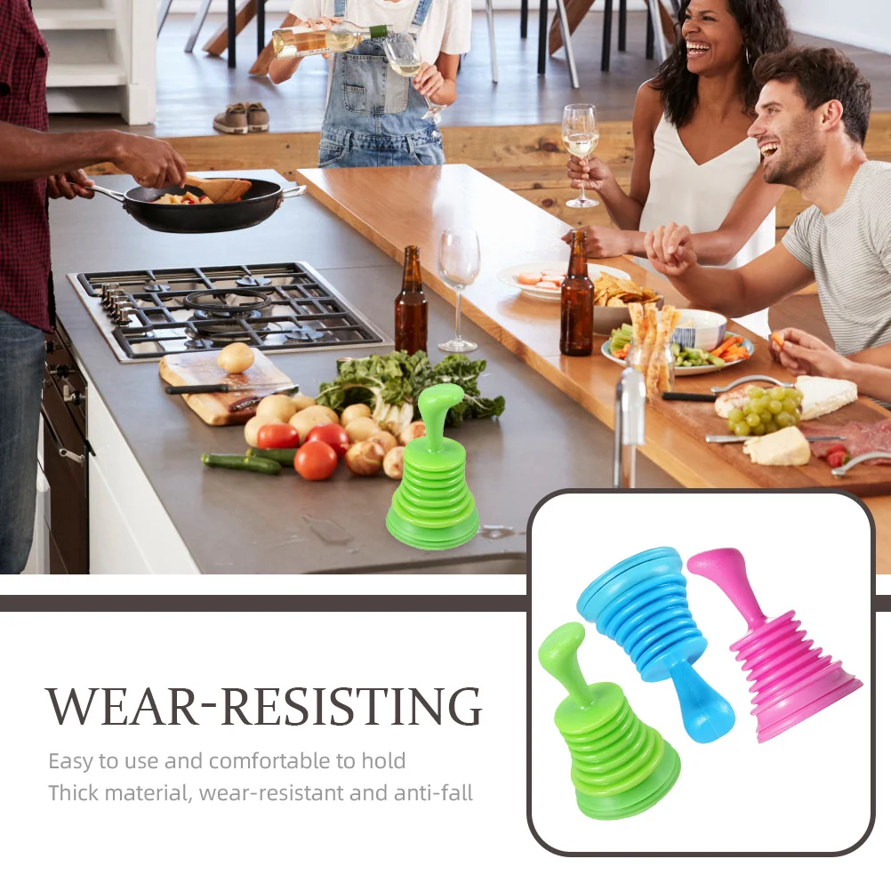 

3Pcs Home Kitchen Bathroom PVC Sink Plunger Practical Drain Cleaner Pipe Suction Tool Sink Plunger Toilet Suction Cups