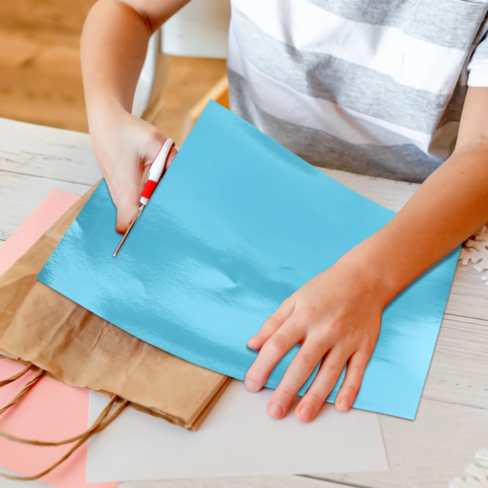 

10 Sheets Metallic Mirror Finish Cardstock A4 Shiny Foil Paper for Kids Craft DIY Scrapbooking Wedding Invitations