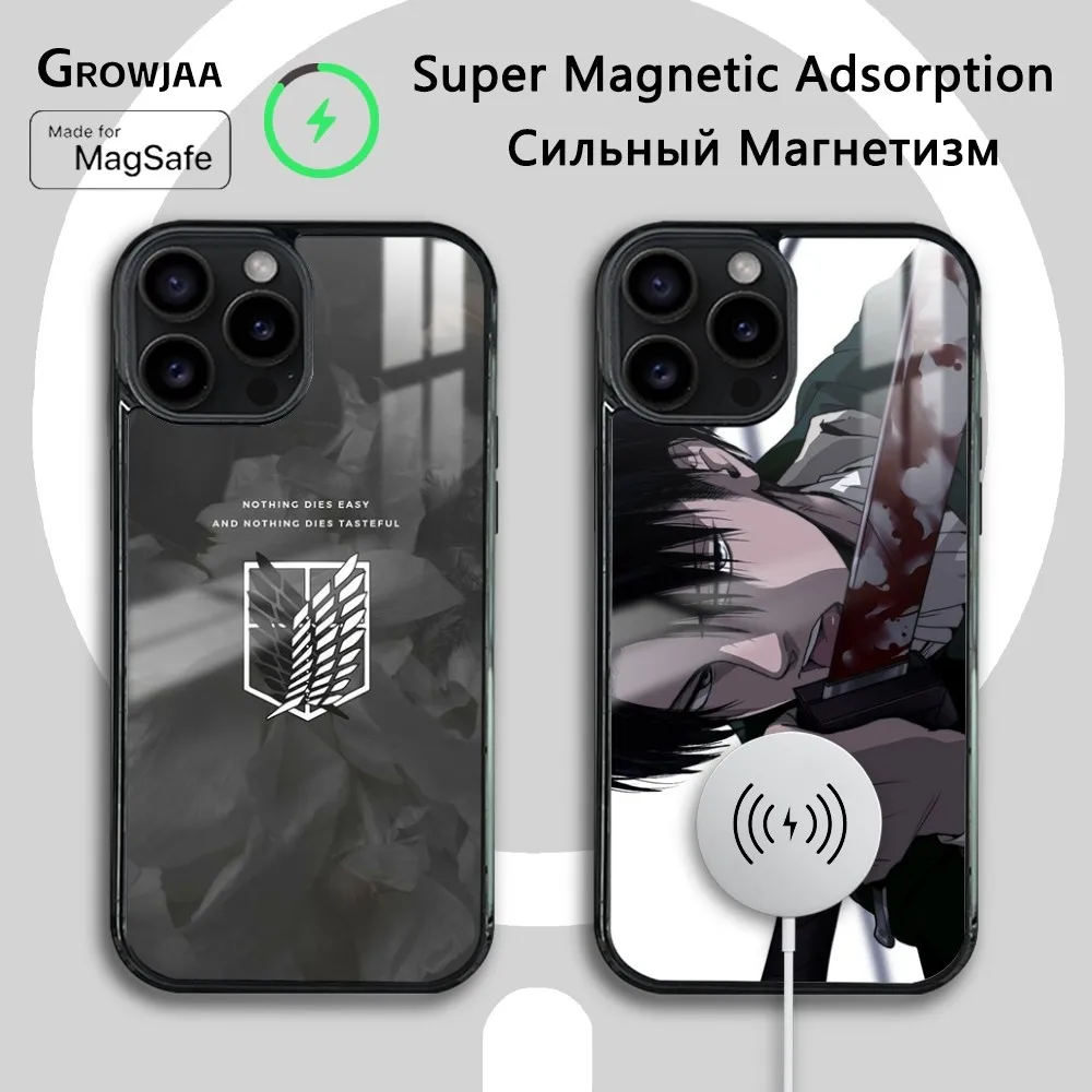 

Anime A-Attack On Titan Phone Case For iPhone 16 15 14 13 12 11 Pro Max Plus Mini New Magsafe Mirror Wireless Magnetic Cover