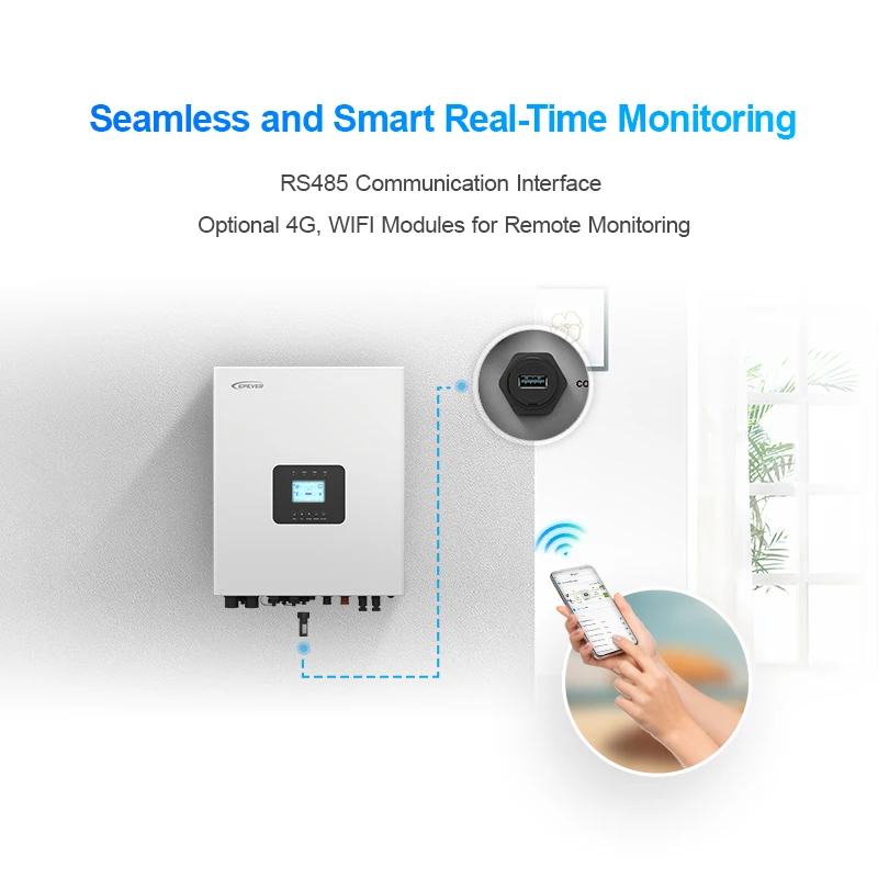 

Высокочастотный 3 кВА 3 кВт 5 кВт 5,5 кВт 6 кВт 24 В 48 В «все в одном» Чистая синусоида Автономная сеть Mppt Ip65 Гибридные солнечные инверторы