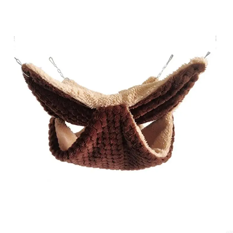 24TD Hammock Bed for Chinchilla Winter Warm Hanging Hammock House Toy for Hamsters