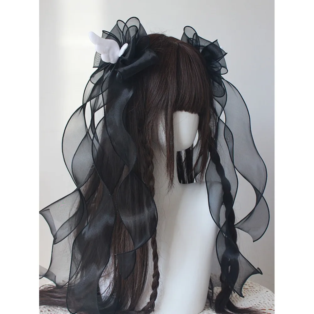 Angel Wing Big Bow Hair Clip Y2K Girl Harajuku Gothic Original Subculture Accessories Hair Clips Pins Hairpin Barrettes