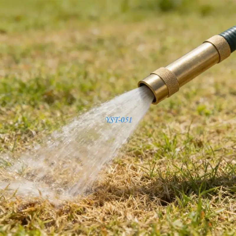 E15A High Pressure Adjustable Twist Garden Hose Professional Brass Twist Hose Nozzle Garden Sprayer Easy to Install