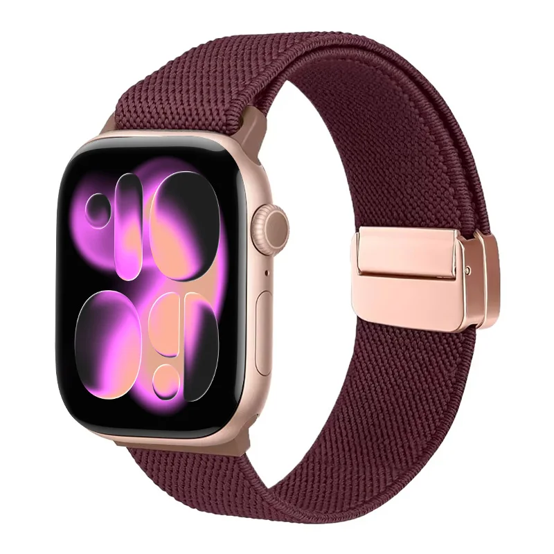 الأشرطة المغناطيسية ل سوار ساعة أبل 40 مللي متر 44 مللي متر 45 مللي متر 41 مللي متر النايلون سوار iwatch Ultra3 49 مللي متر سلسلة 11 42 مللي متر 46 مللي متر 10 9 8 se3 حزام
