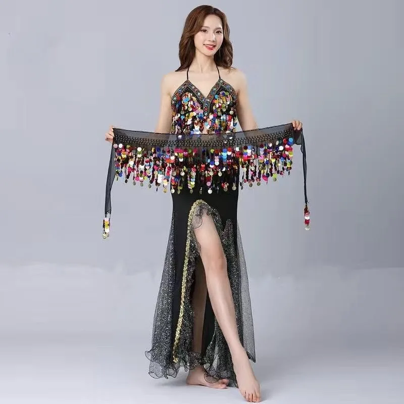 

2026 Indian Dance Adult Performance Costume Belly Dance Performance Costume Women's Long Skirt Plus Size Set Sexy Exotic Style