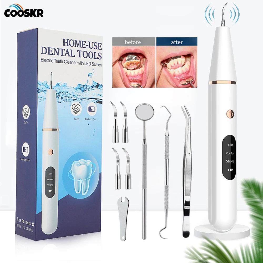 Détartreur dentaire à ultrasons, éliminateur de tartre des dents, nettoyeur de plaque dentaire, livres de taches de dents, détartreur, dissolvant de pierre