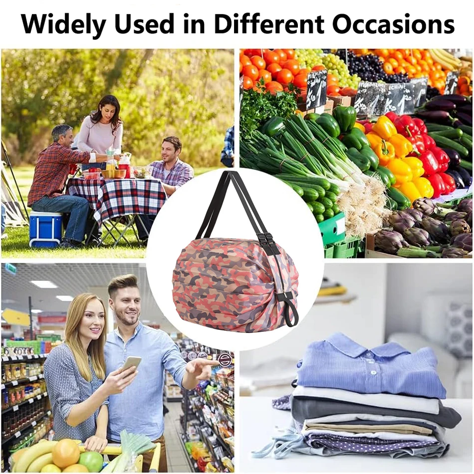 Foldable Large Capacity Storage Tote Bag Oxford Cloth Bag Waterproof Protable Travel Bag for Home Outdoor BBQ Travel Storage Bag