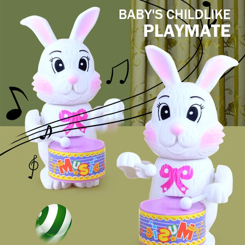 Cartoon Children's Clockwork Toys Chain Up Small Animal Fish Mouse Rabbit Turtle Retro Toy Puzzle Education Children's Gift