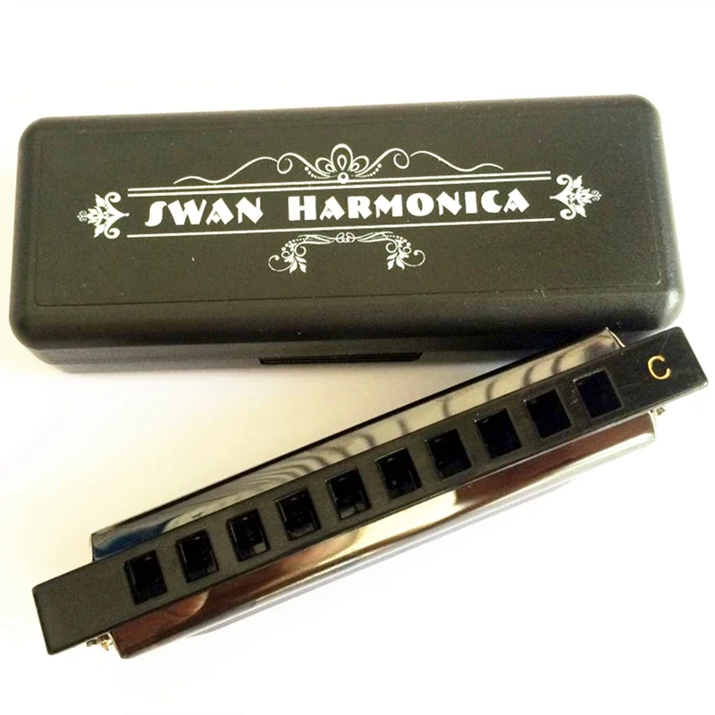 Zwaan Mondharmonica 10-gaats Diatonische Blues Harp Arpa De Boca Instrumento Muzikaal Mondharmonica Houtblazers Muziekinstrument Gaita