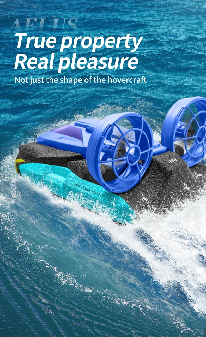 2.4G EPP Waterproof High Speed RC Car Boat Hovercraft Water and Land 2 IN 1 Drift Car Hovercraft Deformation RC Hovercraft Toy