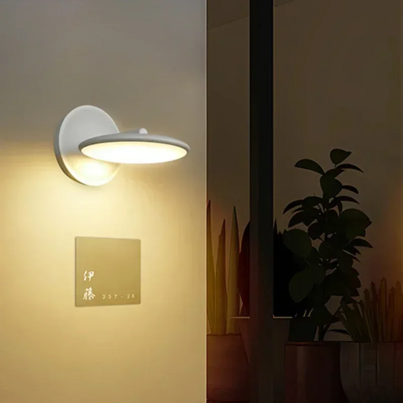 Wall Lamp Modern Nordic Simple Bedside Lamps for Room Decor   Reading LED Lights Outdoor Waterproof Rotated Roundess Wall Lamp