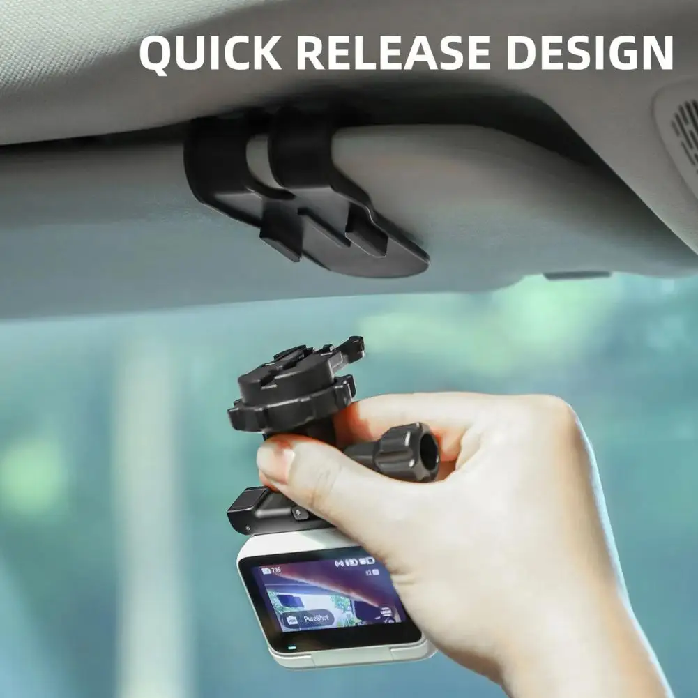 360-degree Rotation Camera Mount Action Camera Mount Car Sun Visor Mount Clip 360-degree Rotating Anti-slip Camera for Insta360