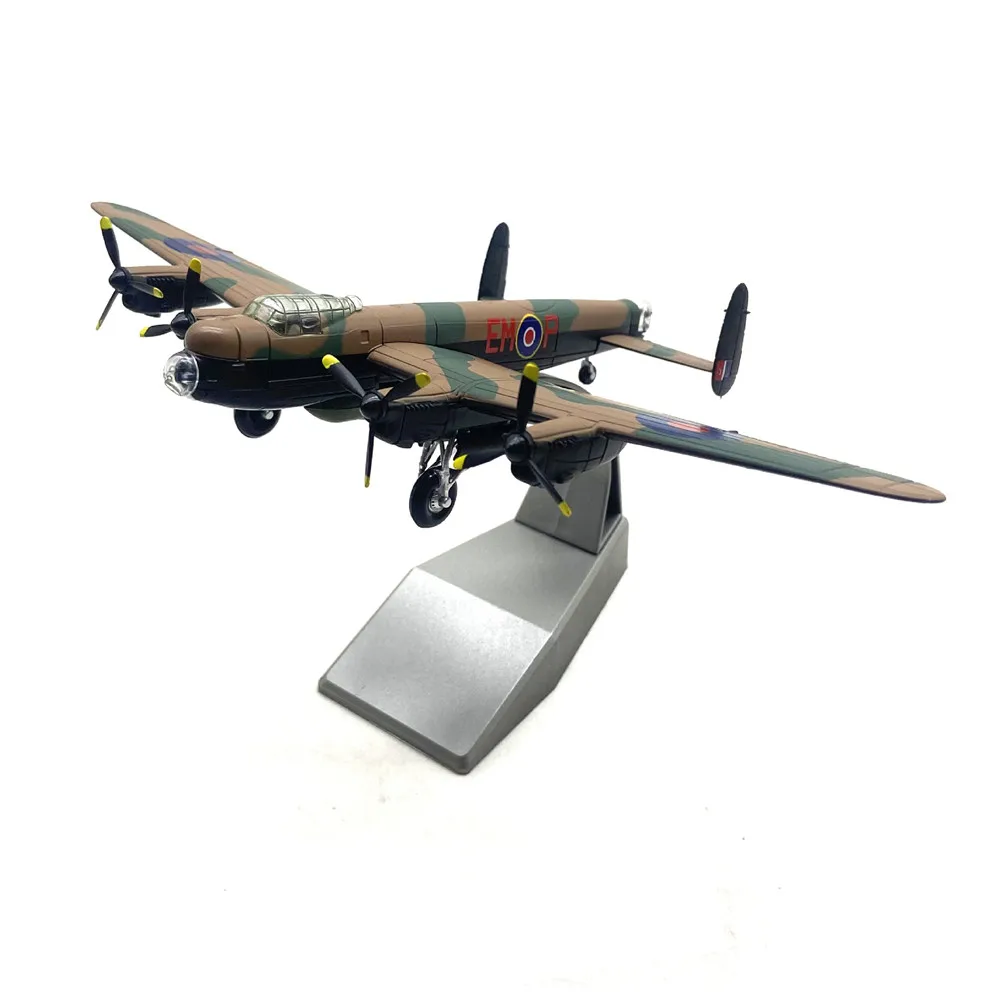 Military WW2 UK  Lancaster Bomber 1:144 Scale Model With Stand Alloy Plane Collection Christmas Gift For Man