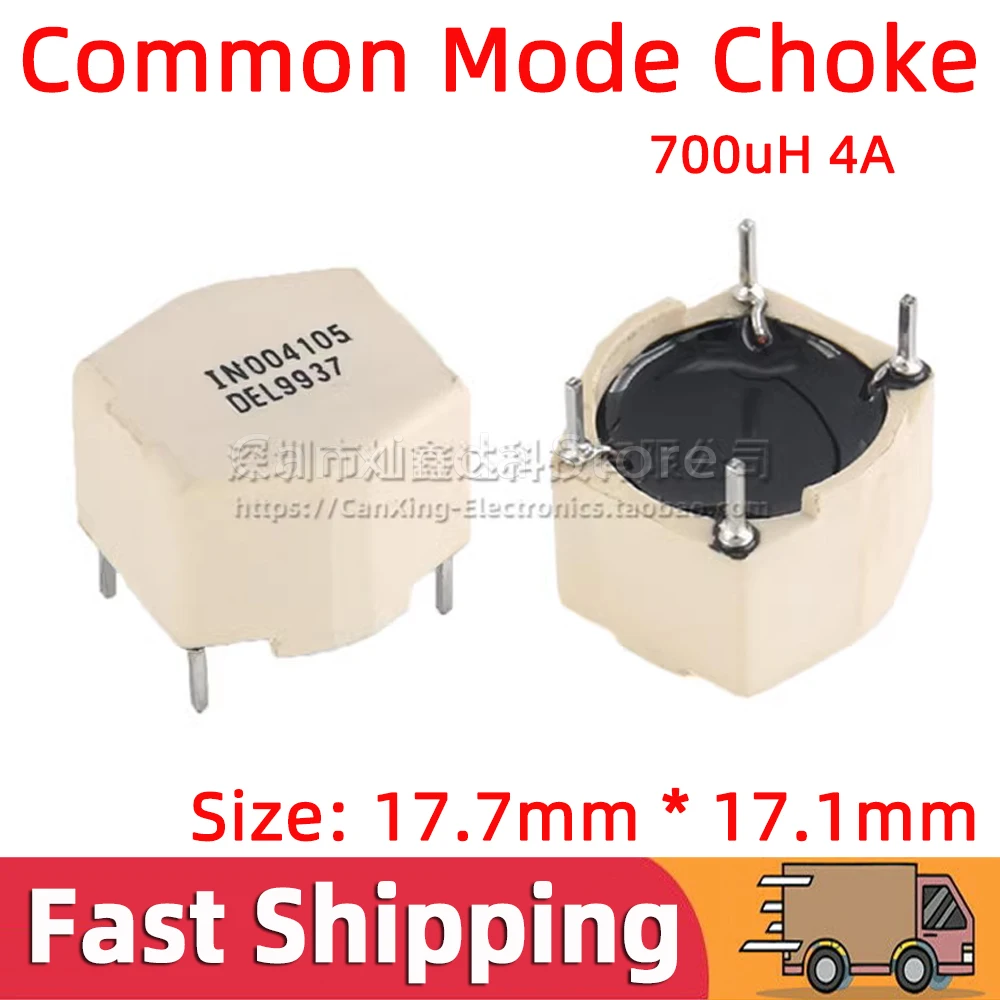 

2pcs RN112-4-02 Common Mode Current Compensated Choke Coil Inductor Filter Inductance 700uH 4A Switching Power Supply IN004105