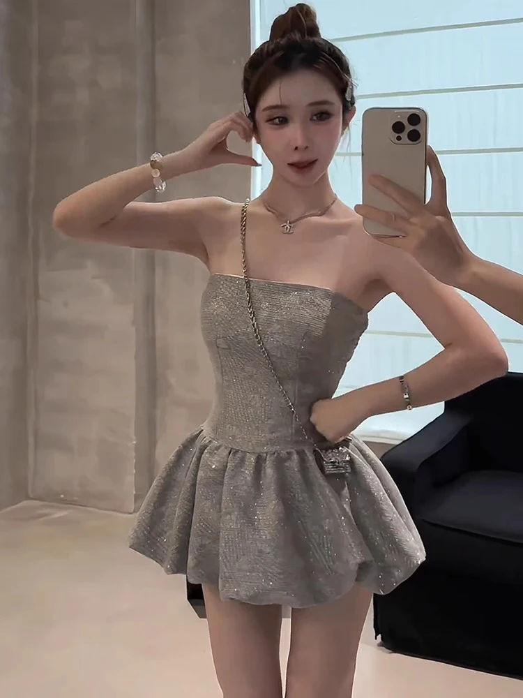 Estate Nuovo Puro Desiderio Vita Sexy Cinching Ort Gonna Dr Donna Strapl A-Line Dr AngFeng Sle Stampa Floreale Dr