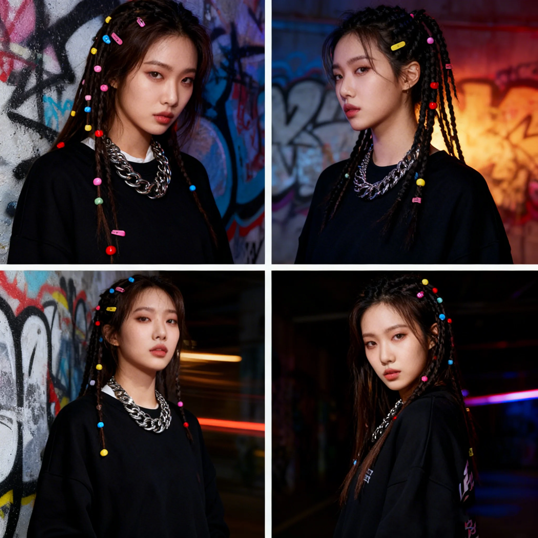 20pcs/set woman Colorful Small Girls Hair Clips Cute Hip Hop Street Hair Claws Styling Hair Braid Hairpins Headwears Accessories