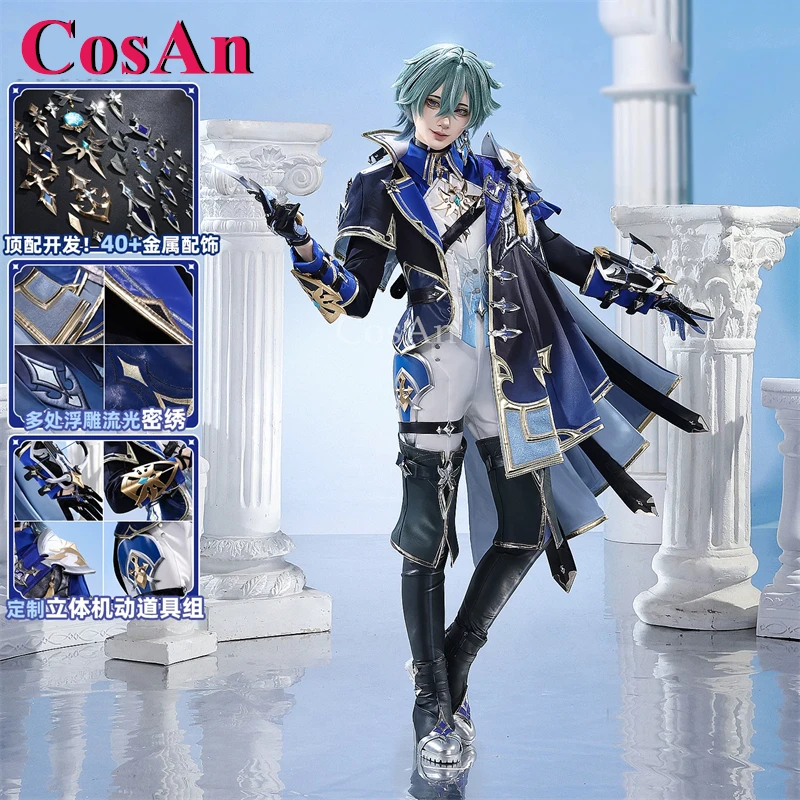 CosAn Game Genshin Impact Lohen Cosplay Costumes Handsome Fashion Combat Uniform Full Set Activity Party Role Play Clothing S-XL