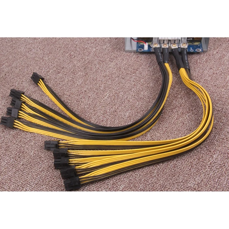 4Pcs 6Pin Connector Sever Power Supply Cable 2400W 2600W For P3 S7 S11 Bitmain Miner Machine Support Miner PSU Cable