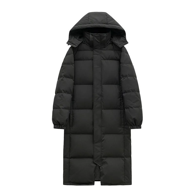 

Средняя драма, пуховая хлопковая куртка для женщин, приталенная хлопковая куртка для женщин, выше колена, новая толстая хлопковая куртка 2025 года.