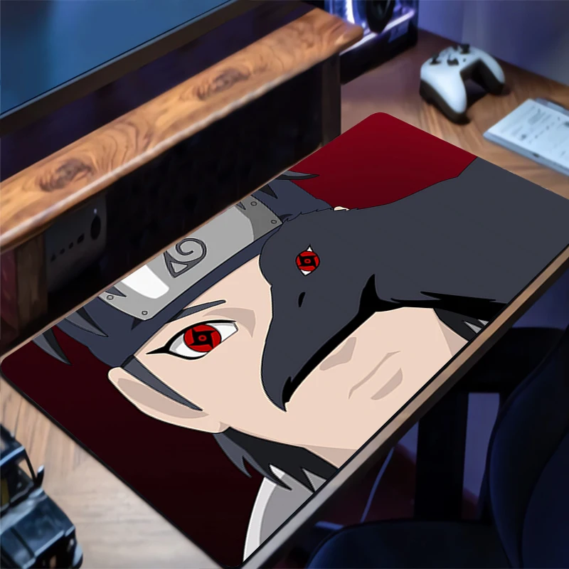 

Mousepad PC Gaming Accessories Computer Cabinet Extended Mat Non-Slip Mouse Pad Naruto Shisui Uchiha Anime Keyboard Pad Desk Mat