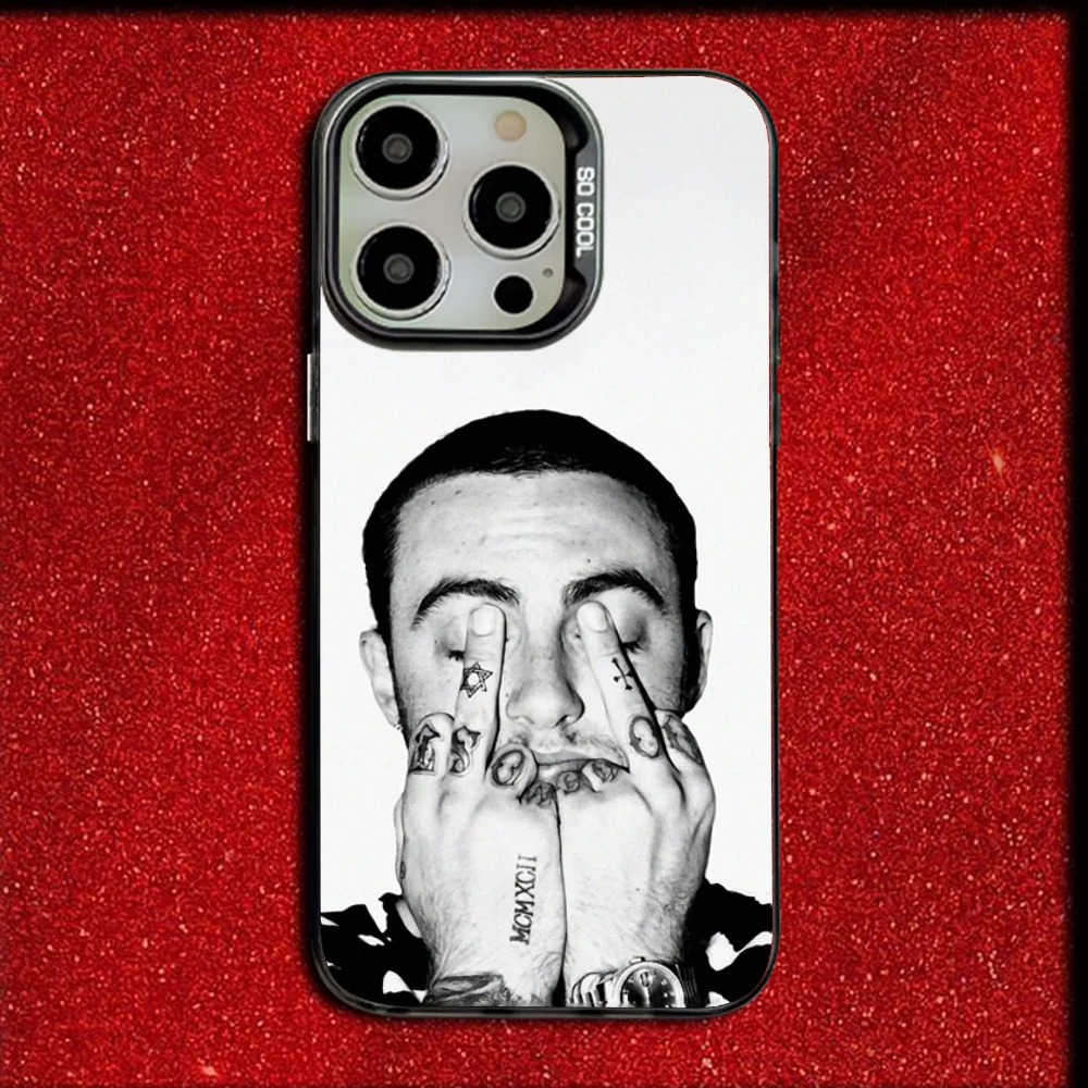 حافظة هاتف مغني الراب M-Mac Miller لهواتف iPhone 16,15,14,13,12,11,Mini,Pro,MAX Drop Matte غطاء أسود ناعم مقاوم للصدمات