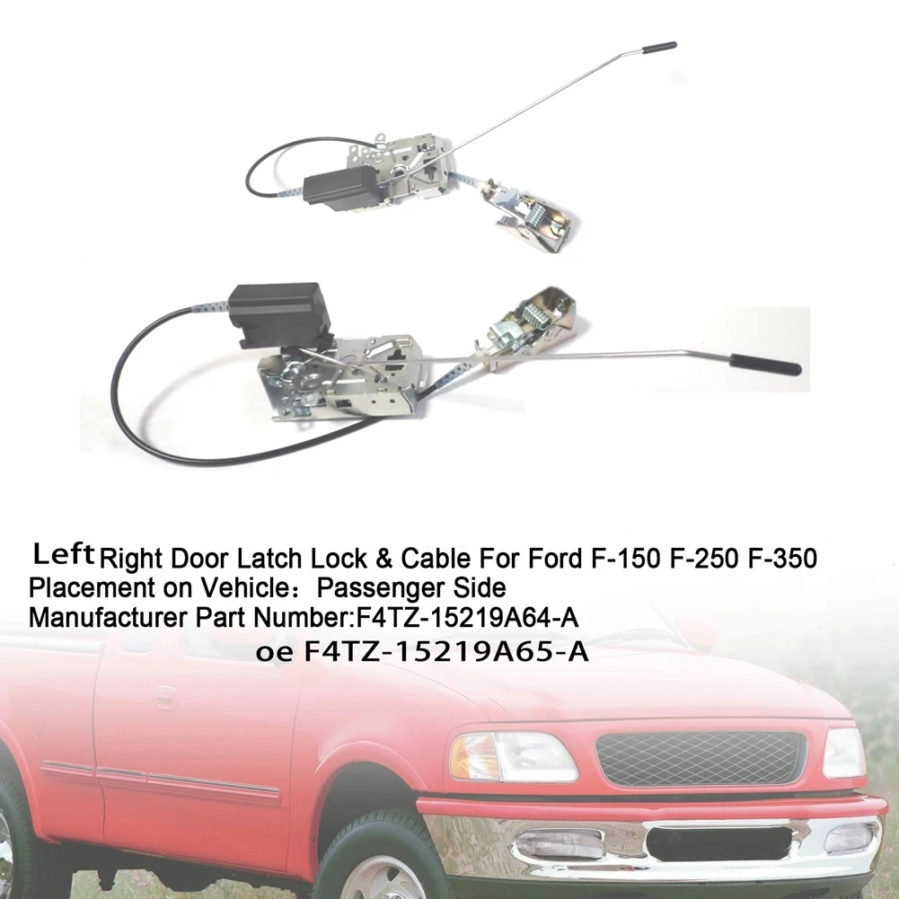 F4TZ-15219A65-A Door Latch Assembly for Ford Bronco F150 F250 F350 1992-1997 Front Left Car Latch Lock F4TZ15219A65A