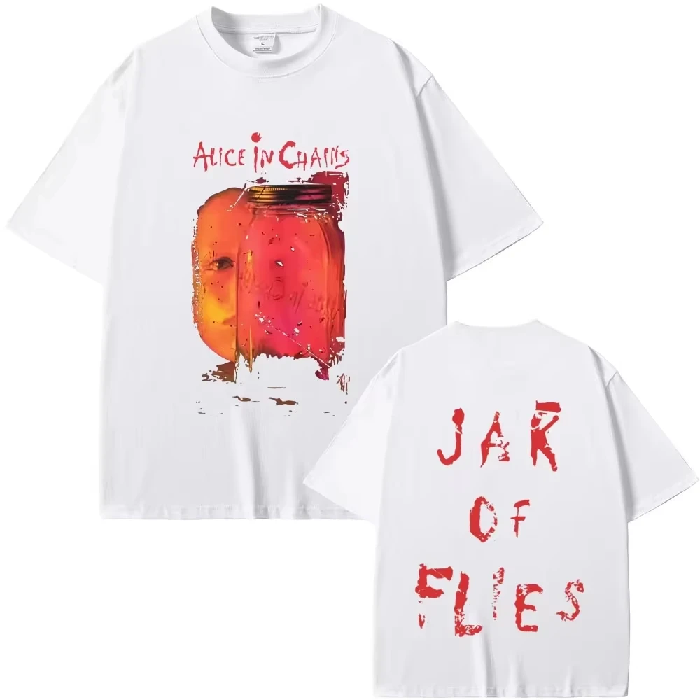 Camiseta con Gráfico del Álbum Jar of Flies de la Banda de Rock Alice in Chains, Camiseta de Moda Masculina y Femenina, Estilo