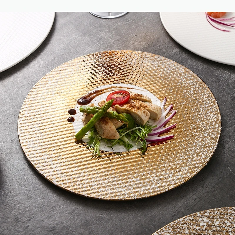 

Round Ceramic Dining Plate Pasta Dish Western Style Steak Plates Dessert Disc Sushi Plate Serving Plates Fruit Tray