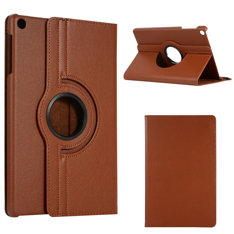 Litchi Print Rotating Stand Tablet Case For Samsung Galaxy Tab A8 10.5 X200 X205 S7 S6 Lite T970 T870 X700 P610 Leather Cover