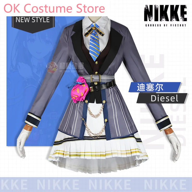 Anime! NIKKE The Goddess Of Victory Diesel Lovely Sailor Suit Cool Uniform Cosplay Costume Halloween Party Outfit Women