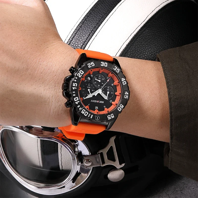 High Quality Men Clock Luxury Watch For Men Waterproof Wrist Watches Chronograph Calendar Luminous Wristwatch Sport Watches