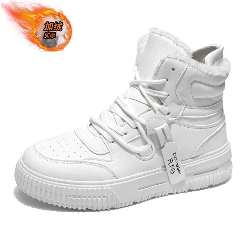 

Unisex Winter Skate Warm Ankle Boots With Fur Men's Sneakers Comforty Non Slip Wear Resistant Sole Snow Boots Winter Casual Shoe