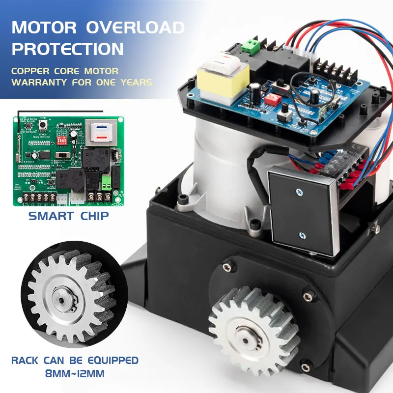 Oredy Tuya App Small Main Gate Design Auto Metal Sliding Gate Opener Sensor Operator Kit