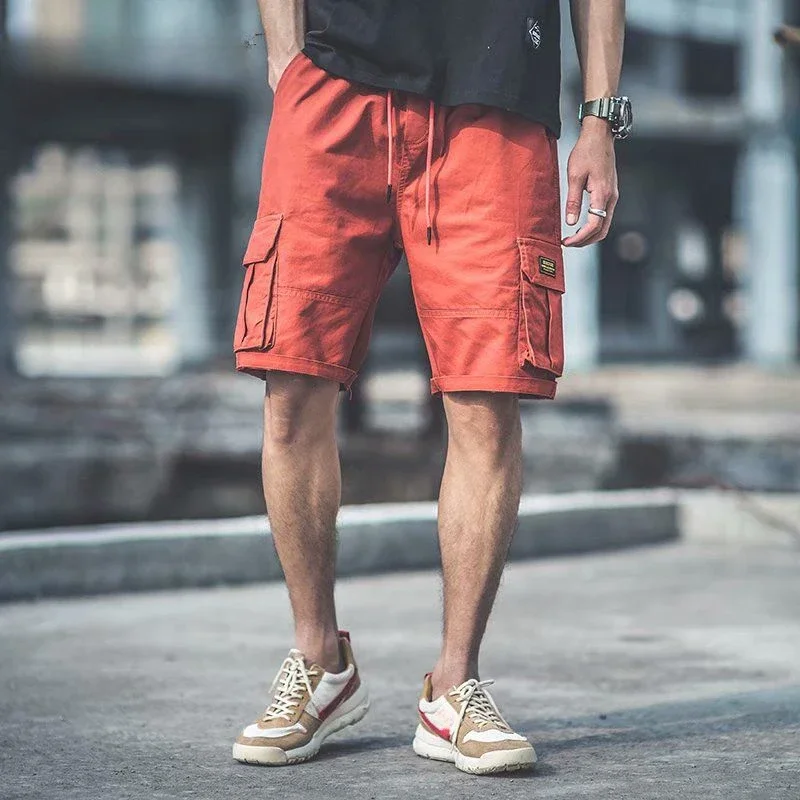 Male Short Pants Baggy Bermuda Long Loose Half Men\'s Cargo Shorts Black Wide Clothes Summer Comfortable Elegant Y2k Jorts