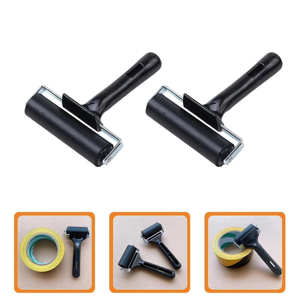 

2 Pcs Ink Oil Painting Print Roller Crafts Plastic Stamping Vinyl Gluing Rollers