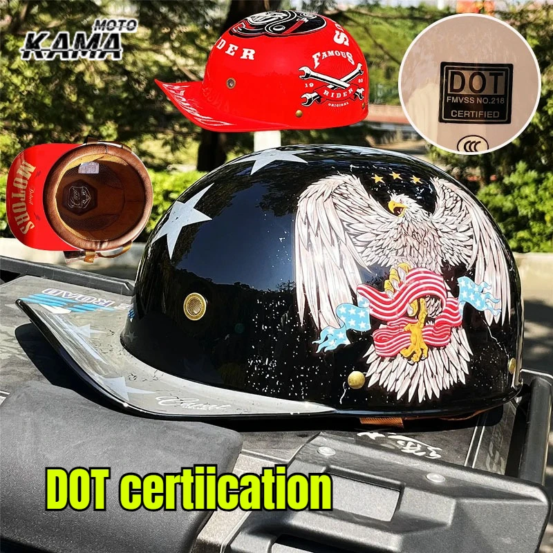 

Retro Helmet Half Face Windshield Motorcycle Helmet Men Women Scooter Casco Motorbike Cycling Helmet ABS Material Para Moto