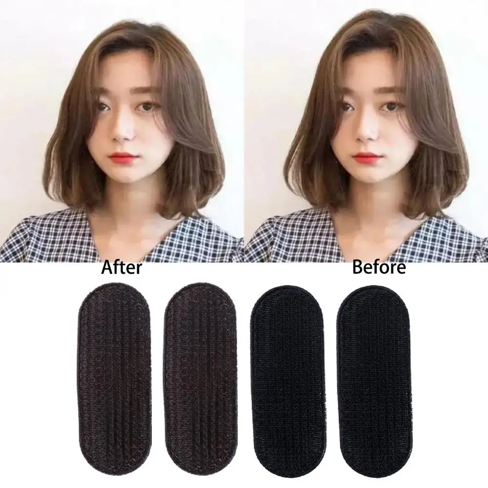 2PCS Breathable Bangs Mat Hair Clips Black Coffee Princess Hair Tool Set Bump It Up Volume Base Hair Inserts Invisible Hair Pins