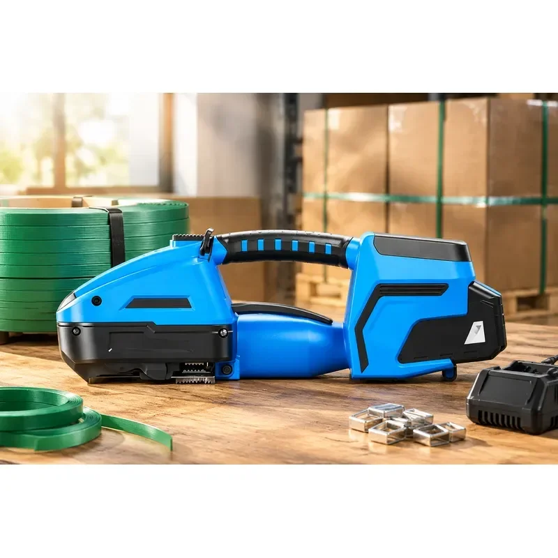 Handheld Electric Strapping Machine, Automatic PET PP Banding Tool, Portable Packaging Sealer for Carton Box & Pallet Wrapping view 2