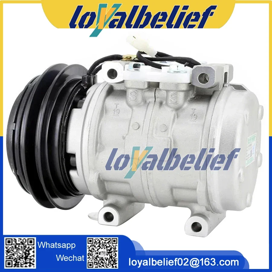 Car AC Air Conditioning Compressor Cooling Pump 10P13C 24V For Toyota Hino Ranger 447100-6790 447200-7150 447200-7152 88310-1650