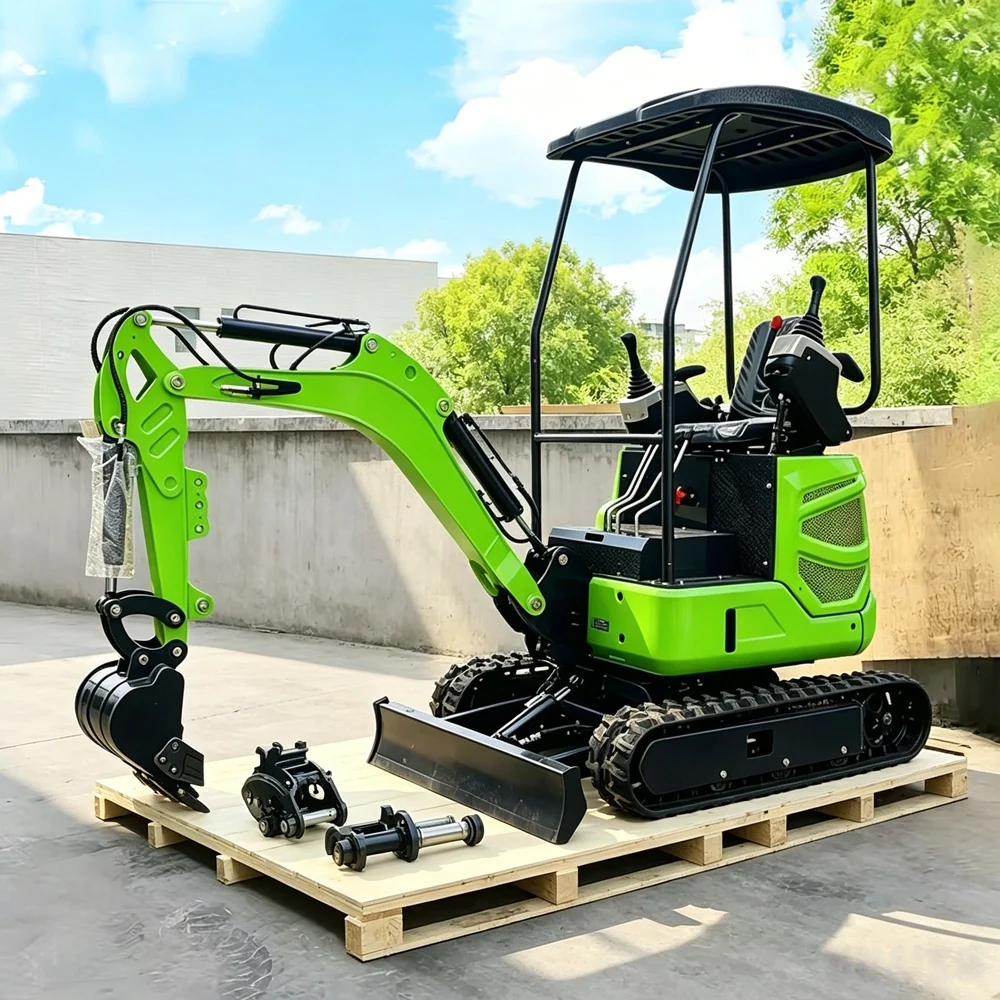 2.0/1.8Ton Mini Excavator PelleteuseConstruction Baumaschinen For FarmEscavadeira DieselThumb Clamp Added