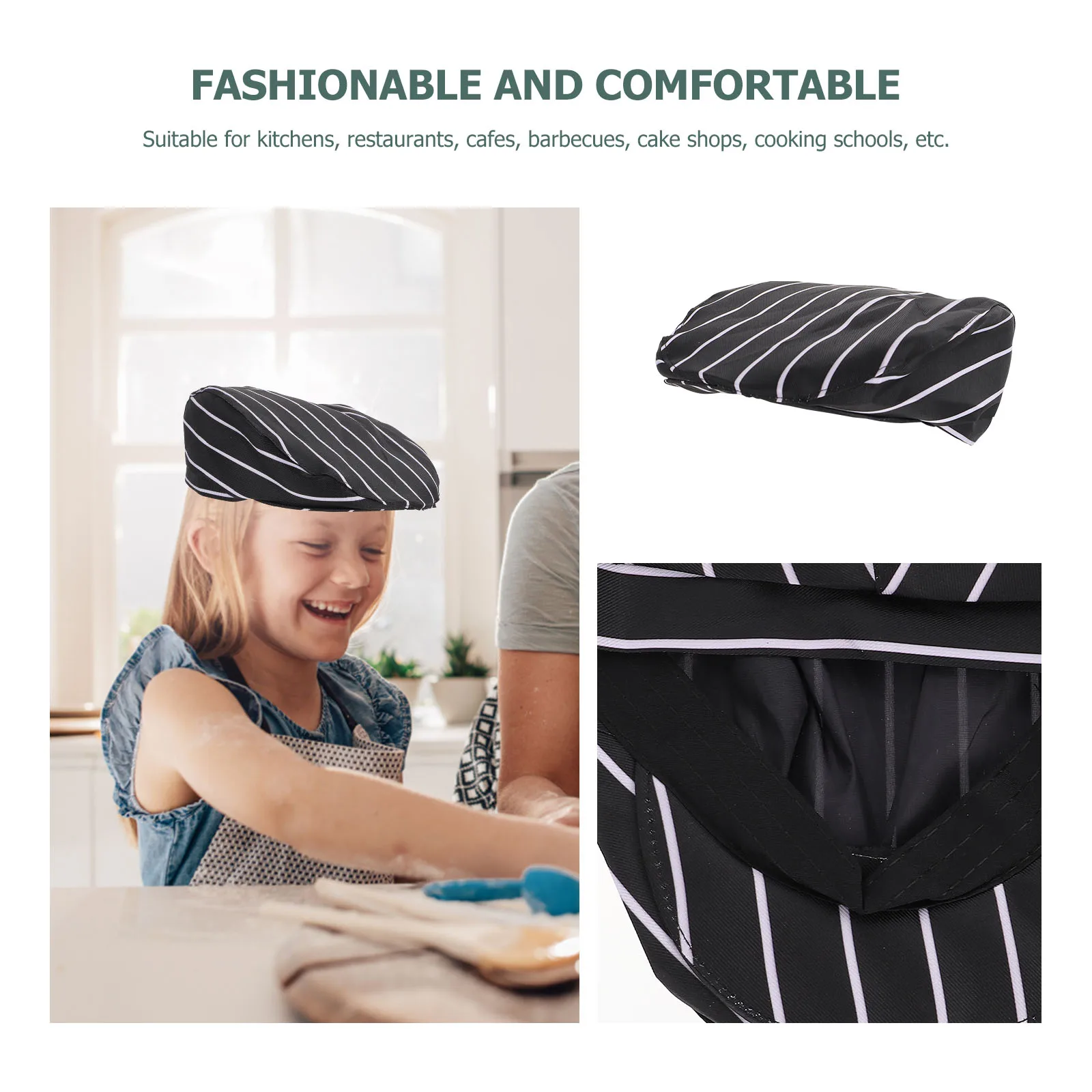 

Unisex Cotton Chef For Restaurant Kitchen Bbq Bakers Waiters Cooking Classic Uniform Beret Cap Hat Catering Waiter Beret