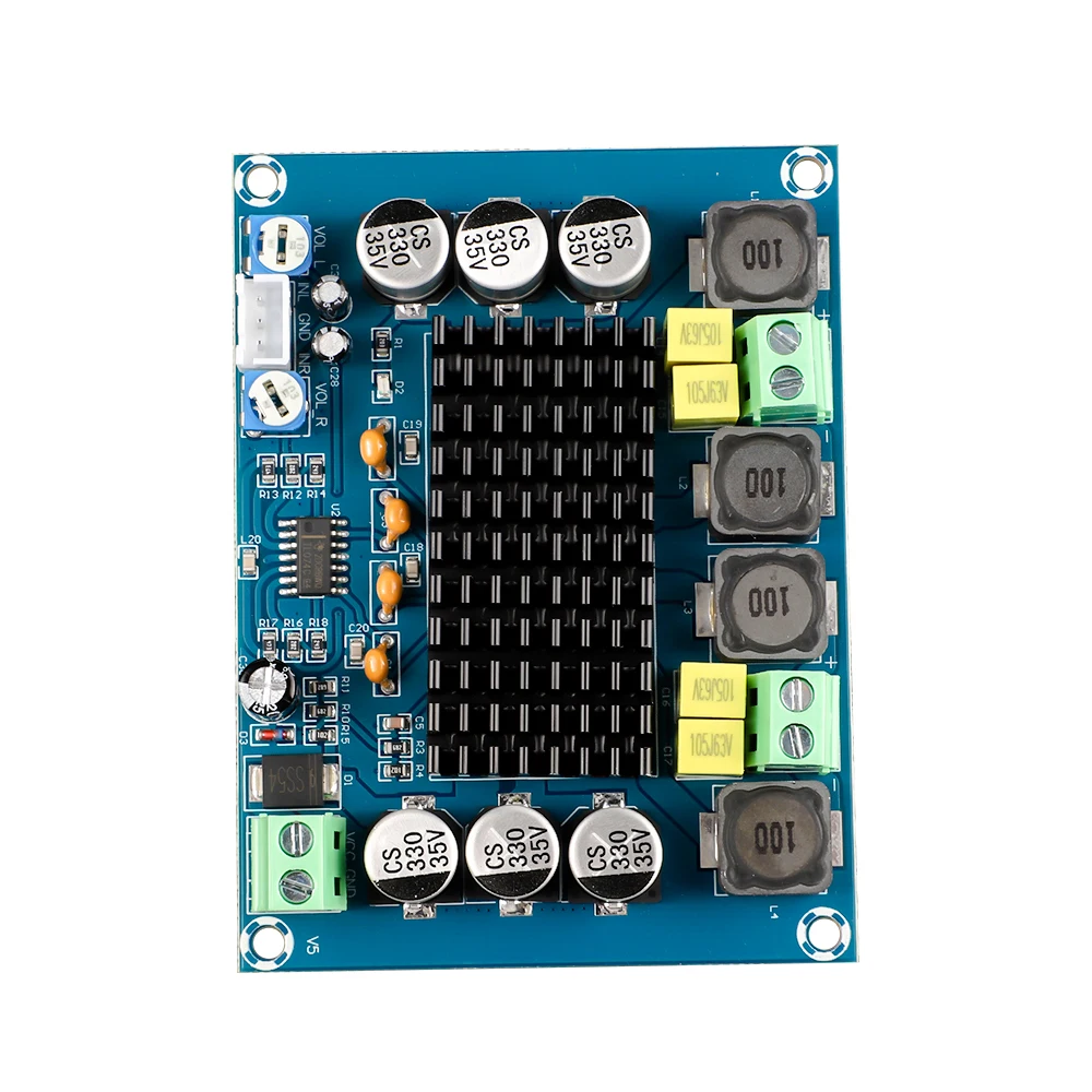 Dual Channel Digital Stereo Audio Power Amplifier Board, Alta Potência, DIY, Amplificador Sound Board, 240W, DC 12-26V, 2*120W, CS8673, 1Pc