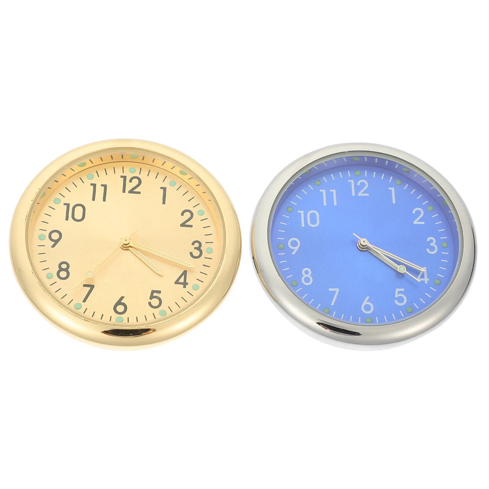 

2Pcs Night Vision Dashboard Clock for Car Large Digital Display Luminous Mini Clock Stick on Auto Decor Universal Portable