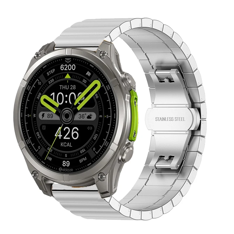 For Zeblaze Vibe 8/7 Stainless Steel Watchband For For ZEBLAZE Stratos 4 Metal Strap For Zeblaze Btalk 3 GPS Bracelet Correas