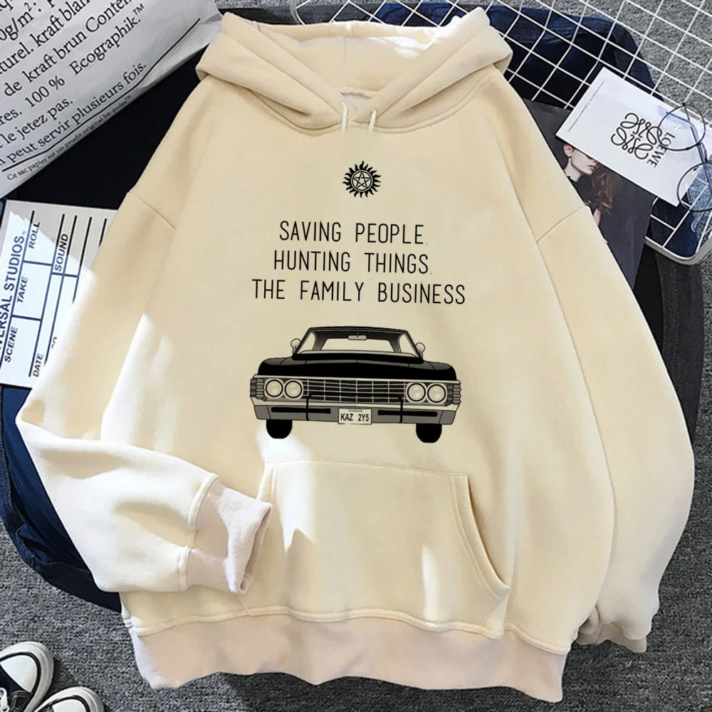 Supernatural hoodie patterned anime sweater kawaii anime modern style girl pullover comfortable patterned pattern