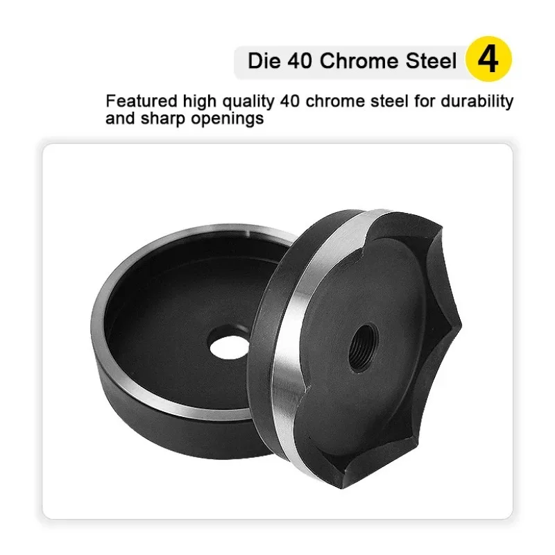 Durable 8T Hydraulic Knockout Hole Punching Tool Kit SYK-8B Dies 22-60mm Conduit Hole Cutter Stainless Steel Plate OEM